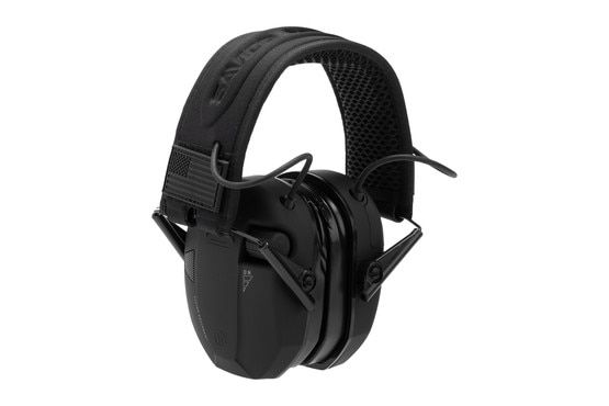 Savior Equipment Apollo Electronic Earmuffs include an American Flag patch